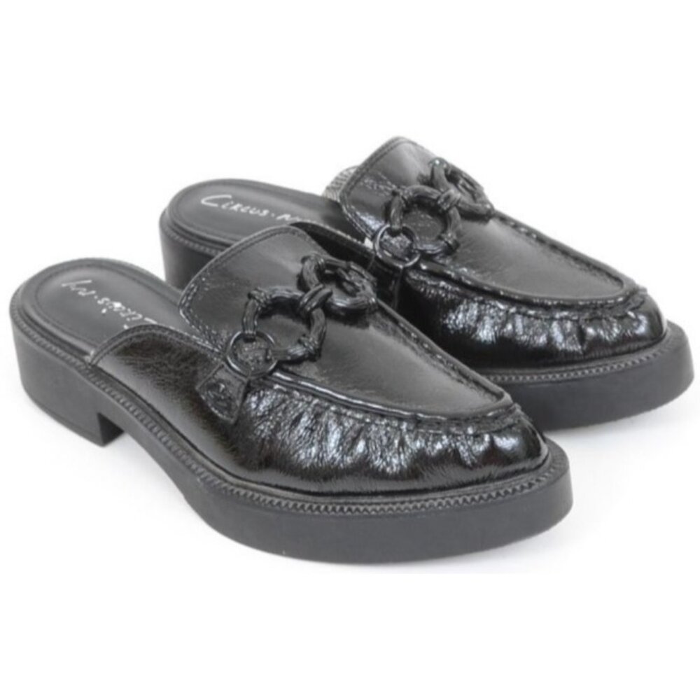 Circus NY by Sam Edelman Nancy Slip-On Mule Loafer Shiny Vegan Preppy Size 7M